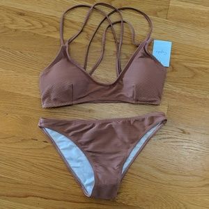 Cupshe ribbed bikini size M